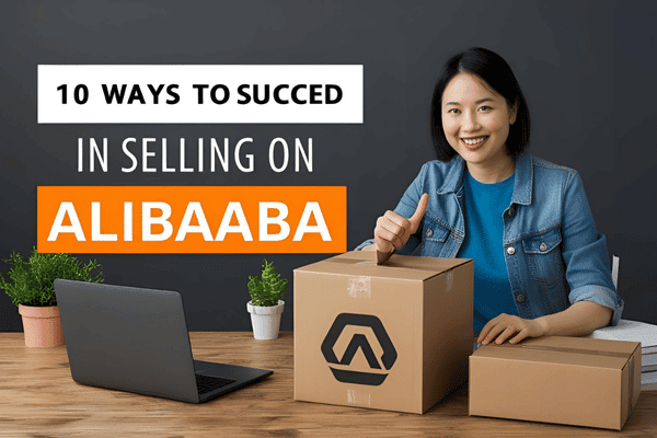 Alibaba'da başarılı olmanın 10 ipucunu gösteren roket çizimli görsel.